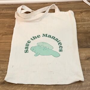 Emerson and Friends Save the Manatees Canvas Tote Bag